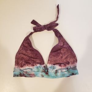 Lucky Brand Tie Dye Peace Bikini Top